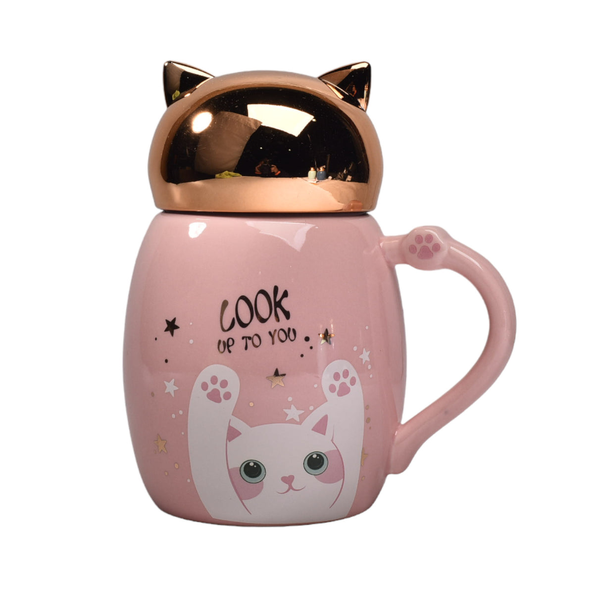 mug pocillo en ceramica de gato dim:8x11x13cm