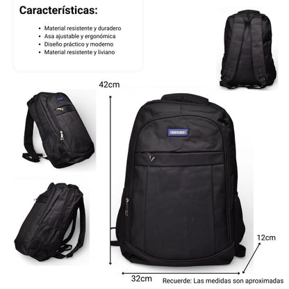 MALETA MORRAL COLOR NEGRO SINTETICO DIM:42X32X12