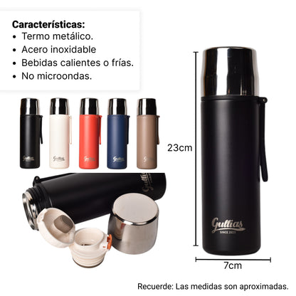 TERMO ACERO INOXIDABLE 450ML ACERO DIFERENTE COLORES