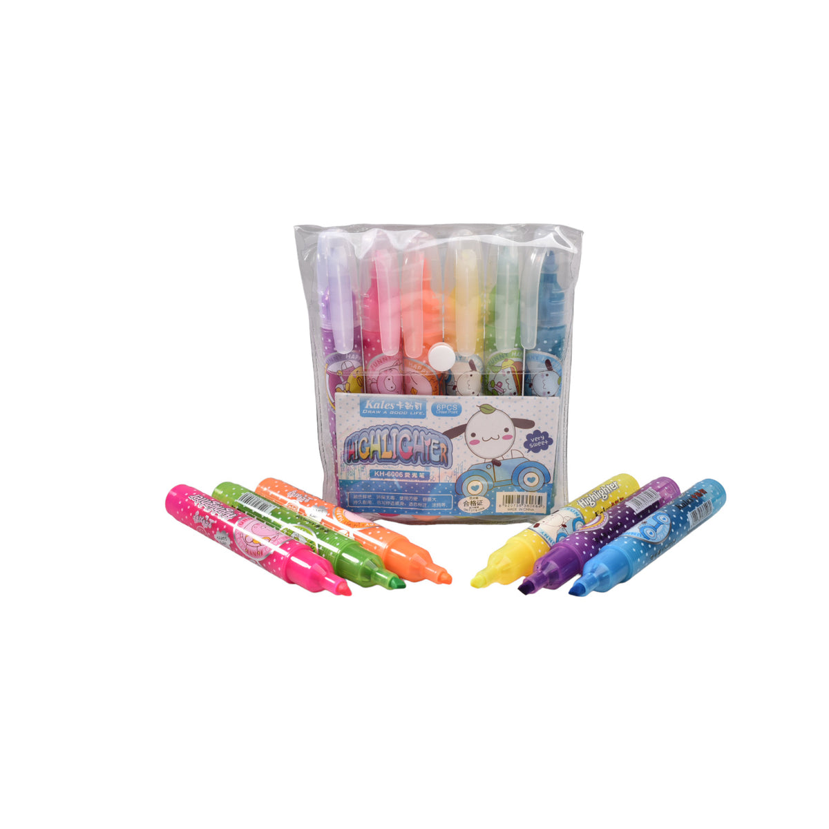 resaltador x 6 pcs