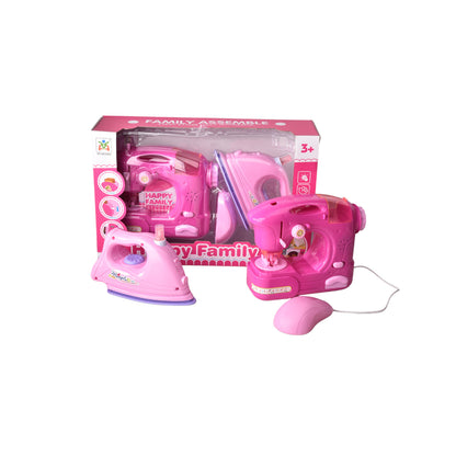 JUGUETE MAQUINA DE COSER Y PLANCHA SONIDO LUCES