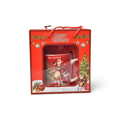 POCILLO SET CON CUCHARA NAVIDAD 210ML