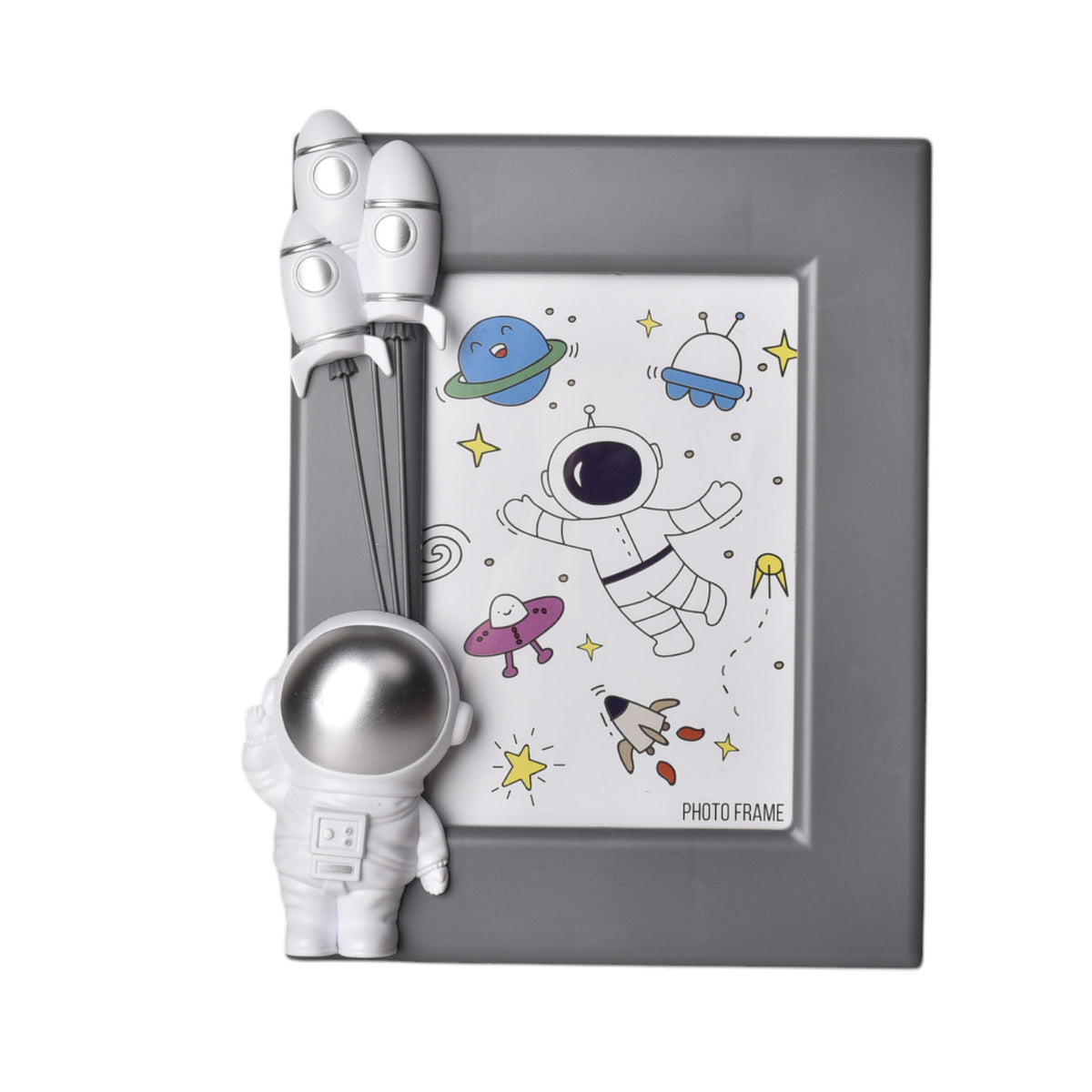 portaretrato forma astronauta plastico dim:24x19x4