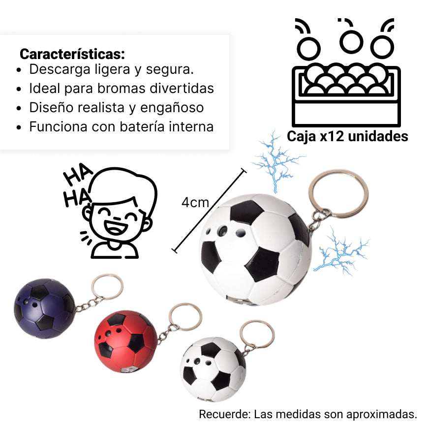 shok forma pelota plastico+metal dim:4x4x4