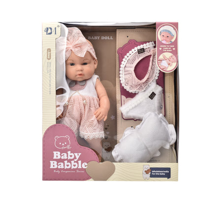 MUÑECA DE CAUCHO REALISTA CON ACCESORIOS DM:15 x 9 x 31 cm