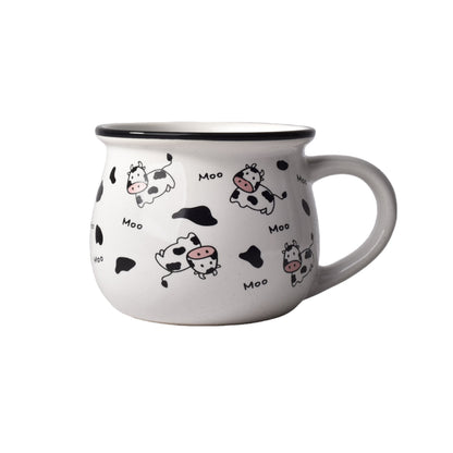 MUG POCILLO DISEÑO DE VACAS CERAMICA DE 250ML DIM:8X8X6CM