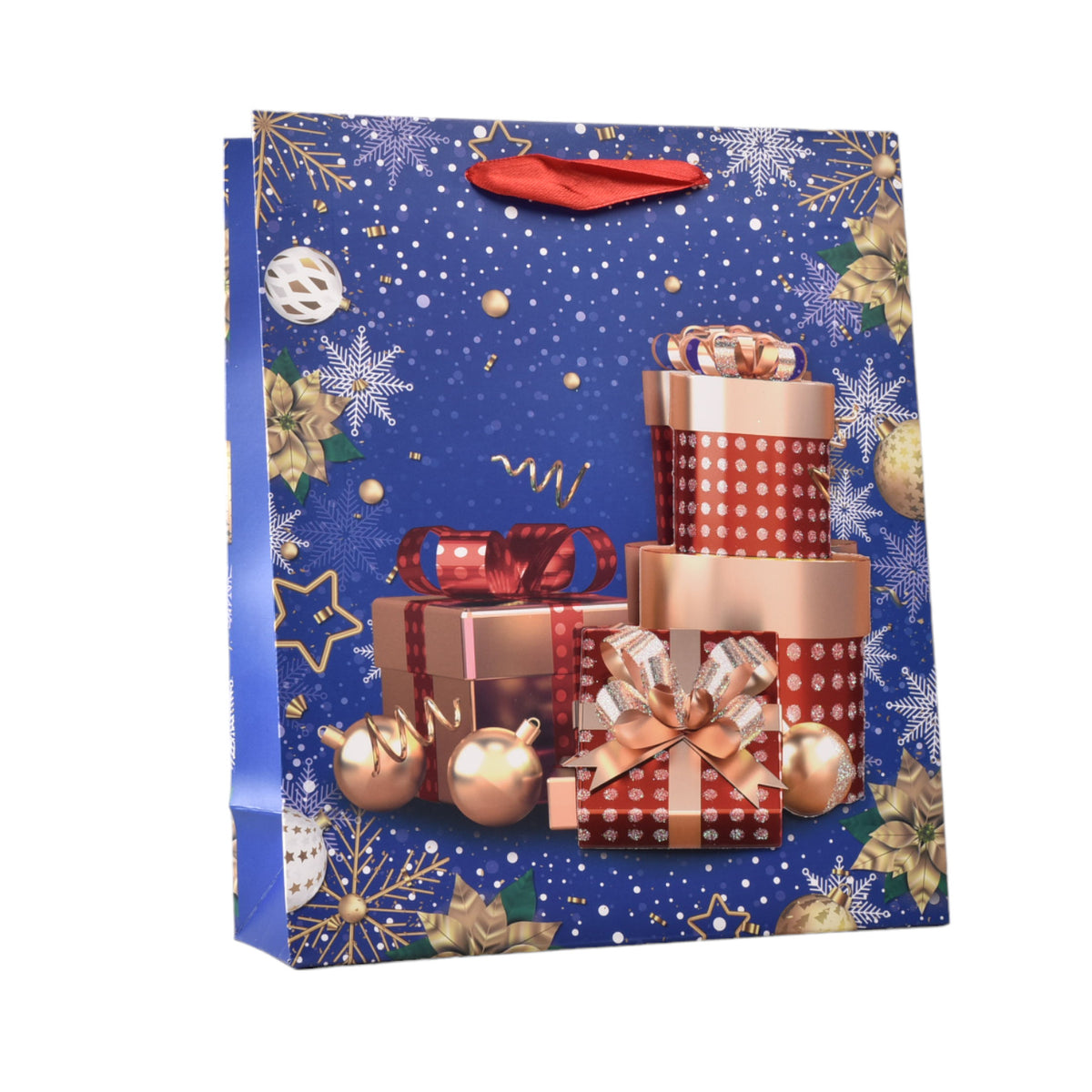 bolsa regalo en papel navidad tamaño (l) grande