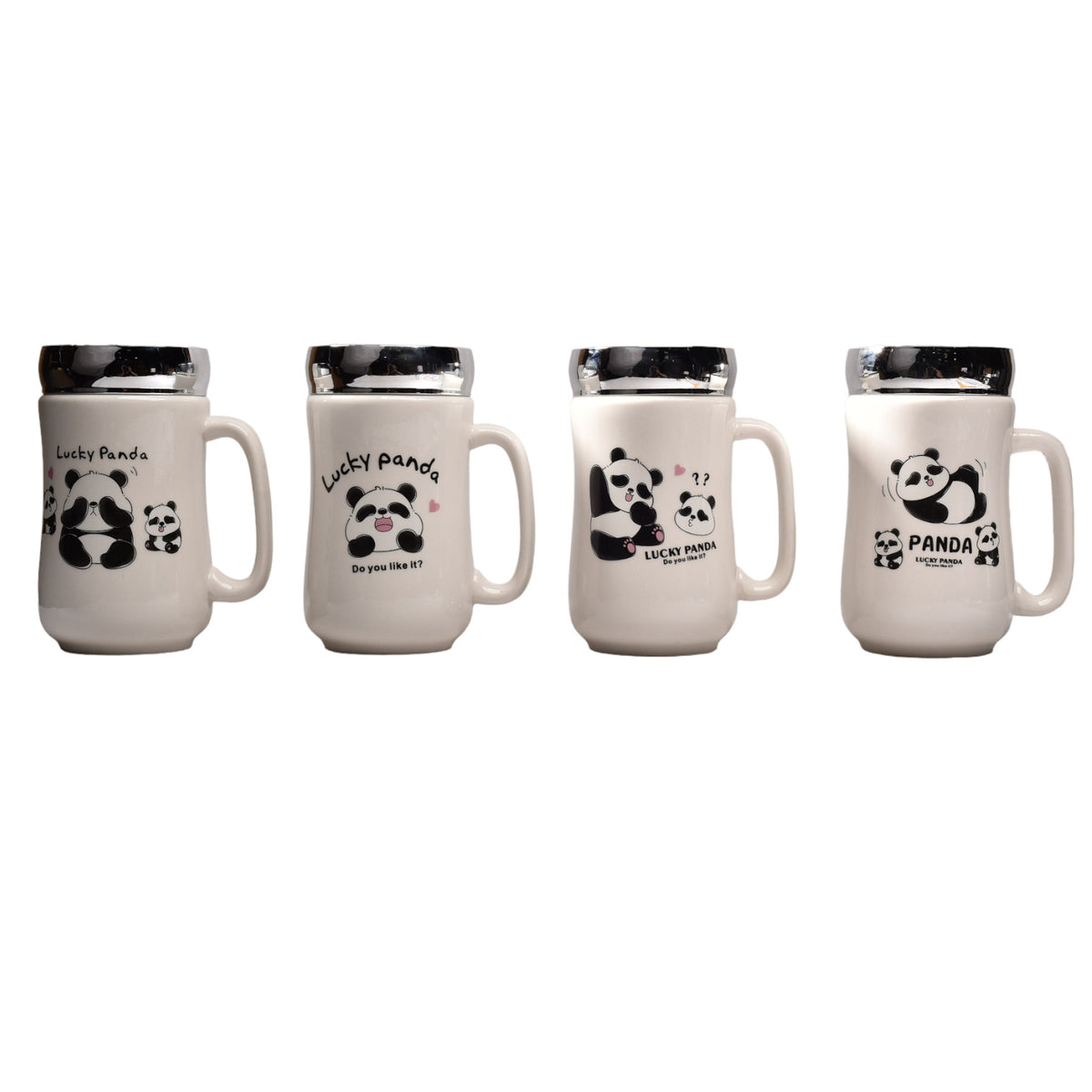 mug pocillo ceramica con tapa diseño osos 440ml dim:8*8*14