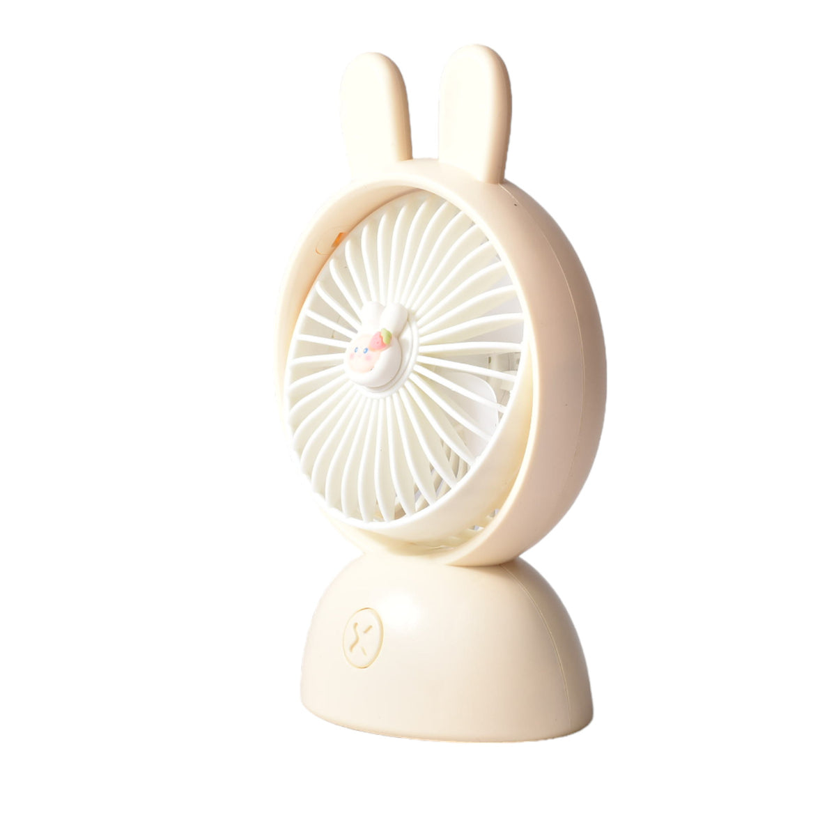 ventilador redondo con orejas recargable plastico con cable