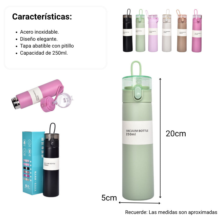 termo acero inoxidable 250ml dim:5x5x20