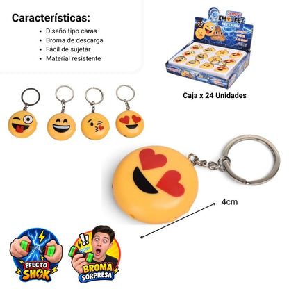 LLAVERO BROMA SHOCK EMOJIS DIM: 4X4CM