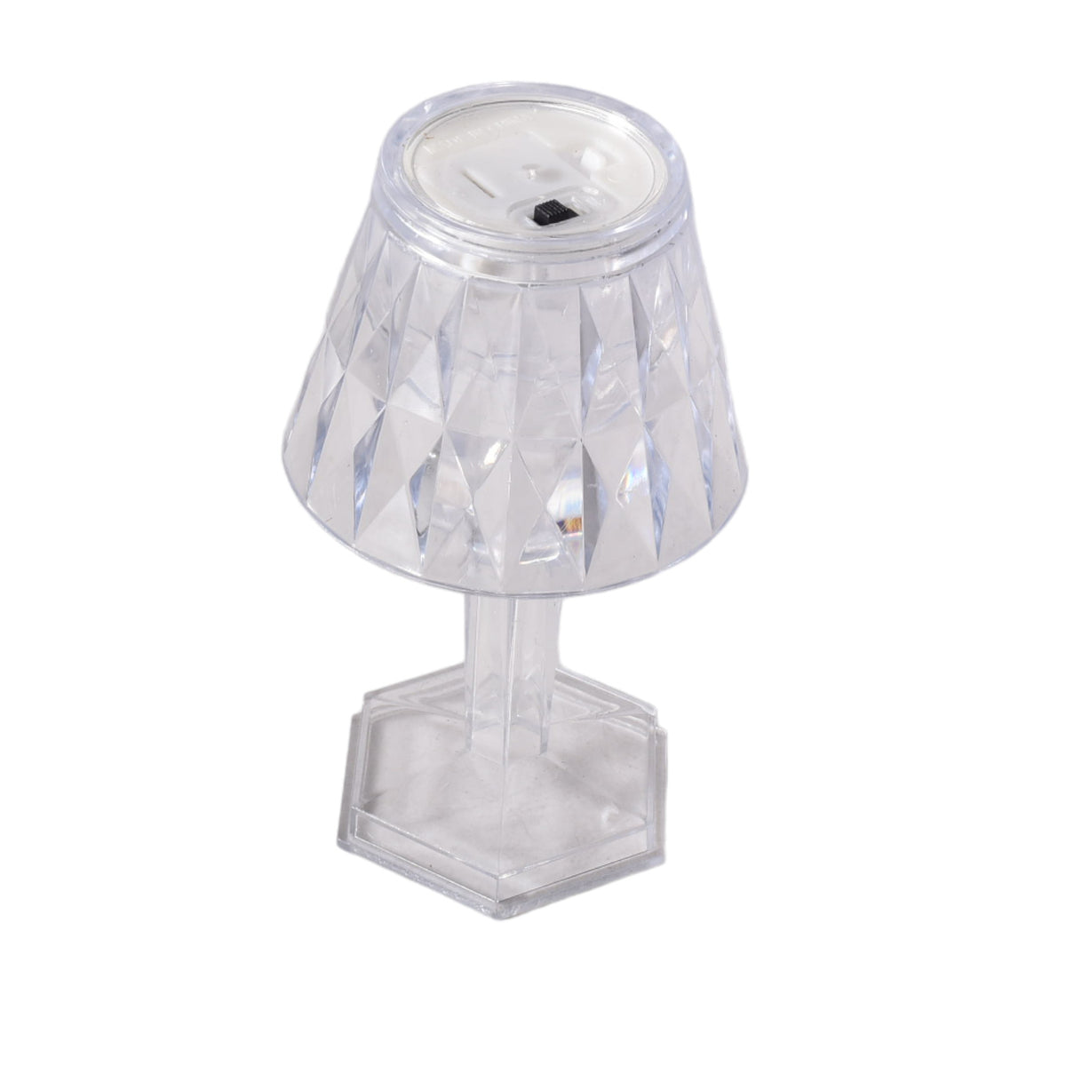 lampara decorativa con luz led plastica de pila dim:6x6x12