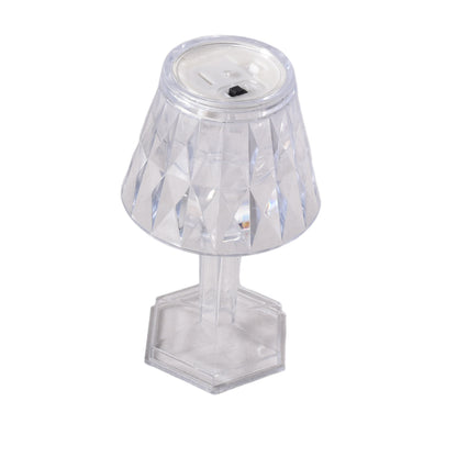 LAMPARA DECORATIVA CON LUZ LED PLASTICA DE PILA DIM:6X6X12