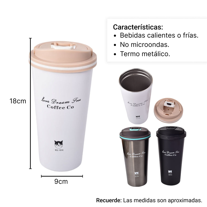 termo para bebidas calientes y frias 500ml