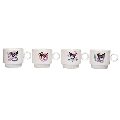 SET 4PCS POCILLOS CON BASE CERAMICA 250ML PERSONAJE