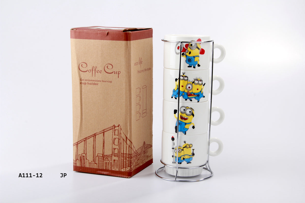 pocillo 4pcs con base en metal