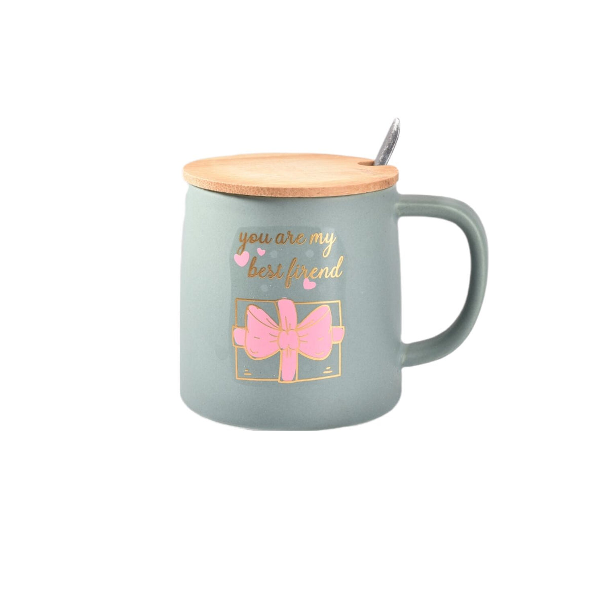 mug pocillo con cuchara ceramica