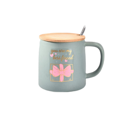 MUG POCILLO CON CUCHARA CERAMICA
