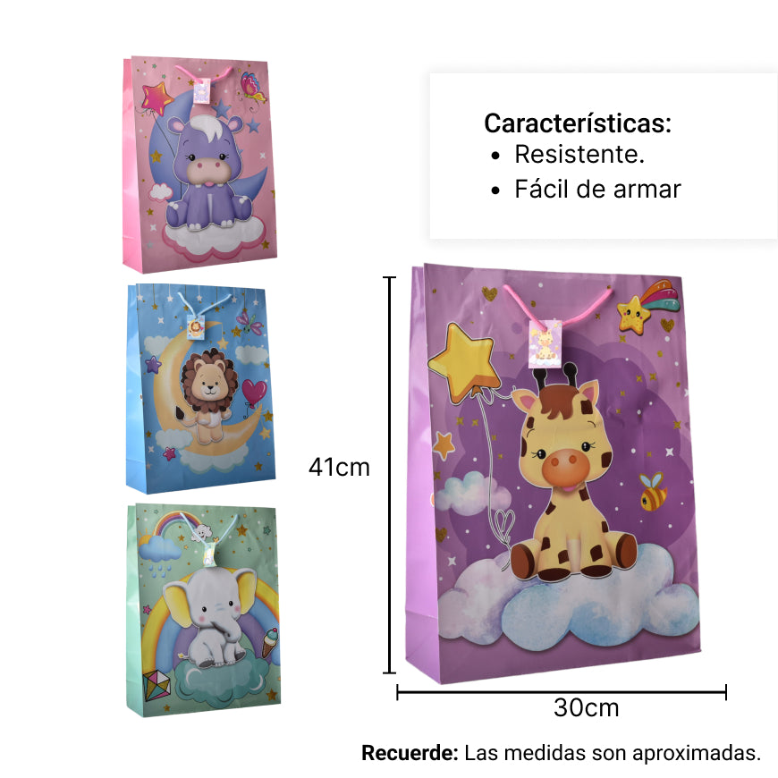 bolsa regalo papel infantil dim: 30x41x11