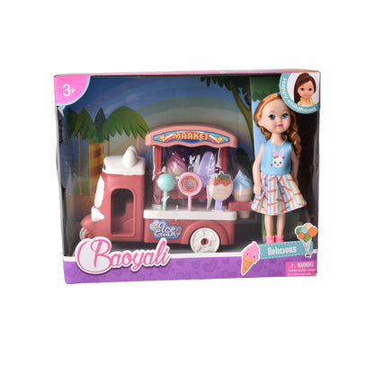 JUGUETE MUÑECA CON ACCESORIOS PLASTICA