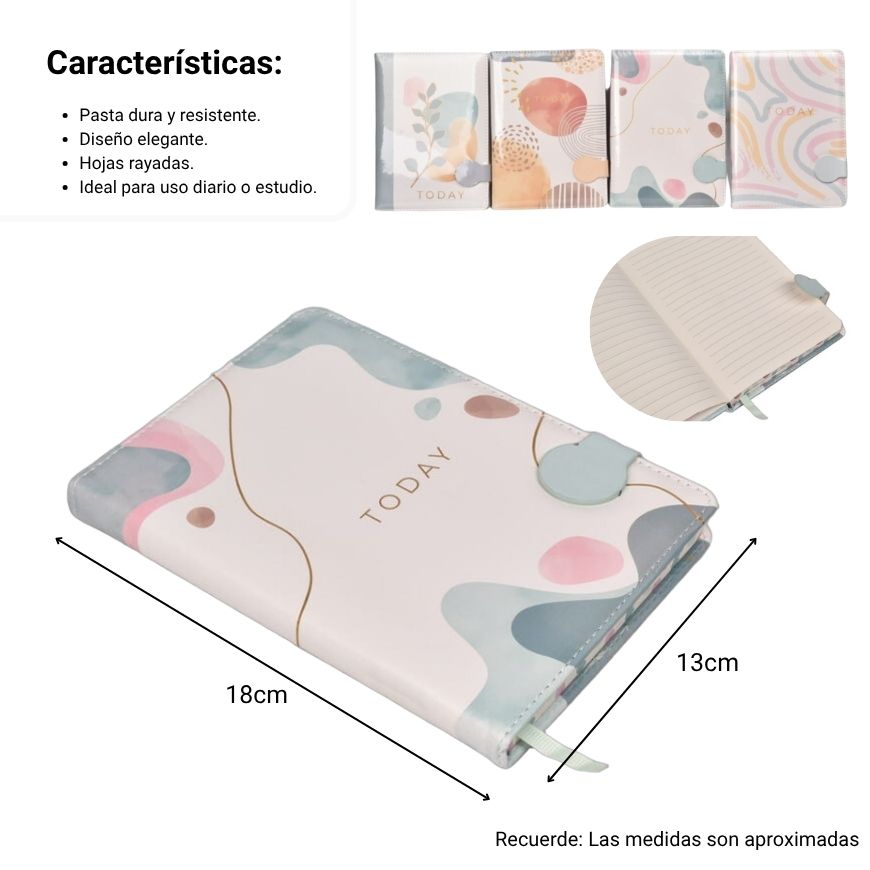agenda diario cuaderno dim: 13x18