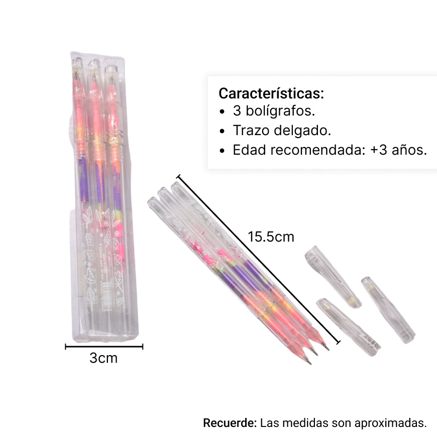 esfero x 3 pcs