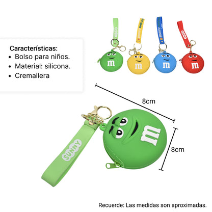 MONEDERO SILICONA PARA NIÑAS DIM:8X8X3