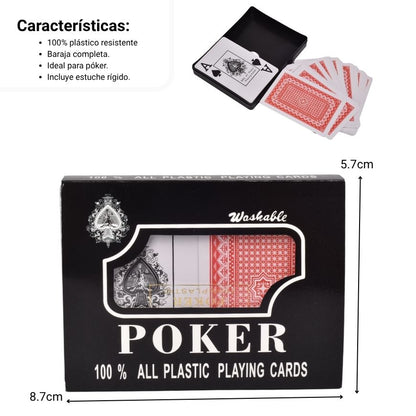 CARTAS POKER DIM:5.7X8.7CM