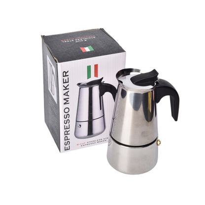 CAFETERA ACERO PLATEADO