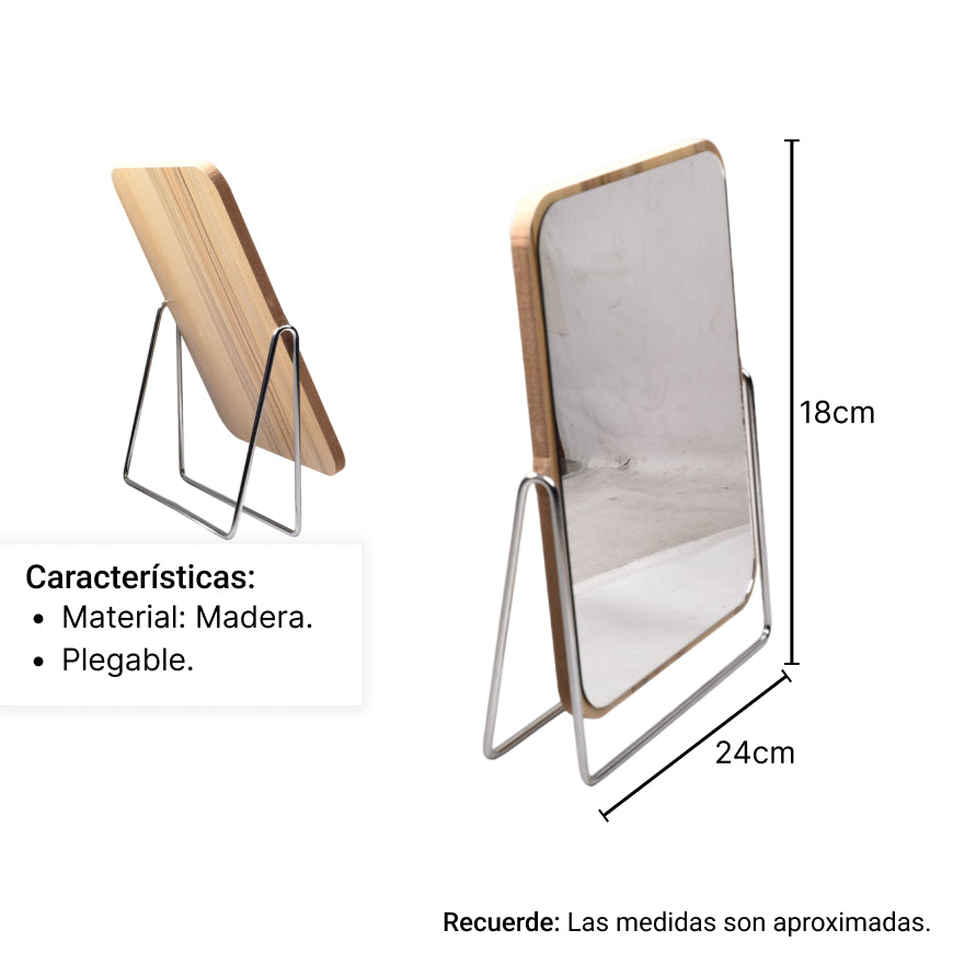 espejo tocador cuadrado