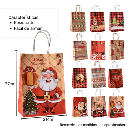BOLSA PARA REGALO NAVIDAD MEDIANA 27X21CM