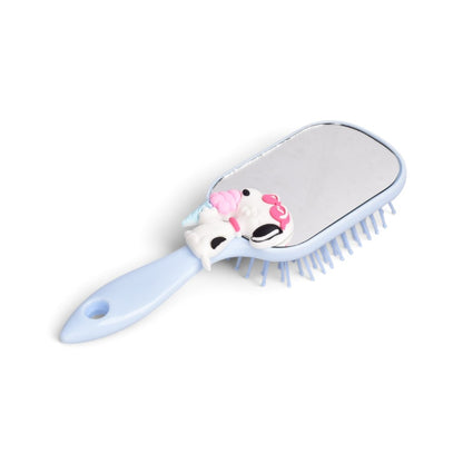 CEPILLO PLASTICO CON ESPEJO PARA CABELLO PRJ DIM: 17X6CM