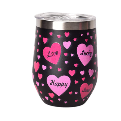 TERMO ACERO INOXIDABLE 350ML CORAZONES