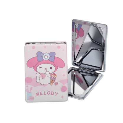 ESPEJO CUADRADO PLASTICO ROSADO LILA AZUL DIM:6X8