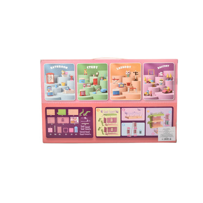 JUGUETE CASA DE MUÑECAS PLASTICO NIÑA ARMABLE DIM:23X8X38