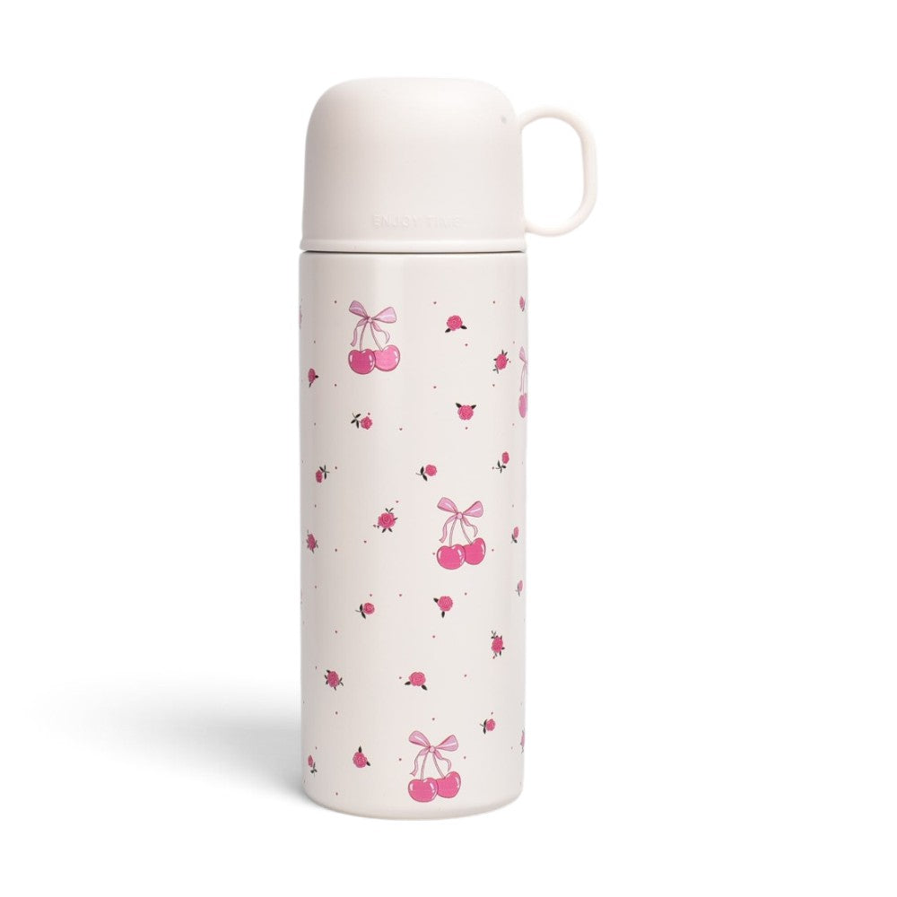 termo acero inoxidable diseño cerezas  500ml