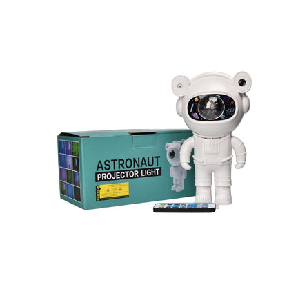 PROYECTOR CON CABLE USB RECARGABLE FORMA ASTRONAUTA PLASTICO