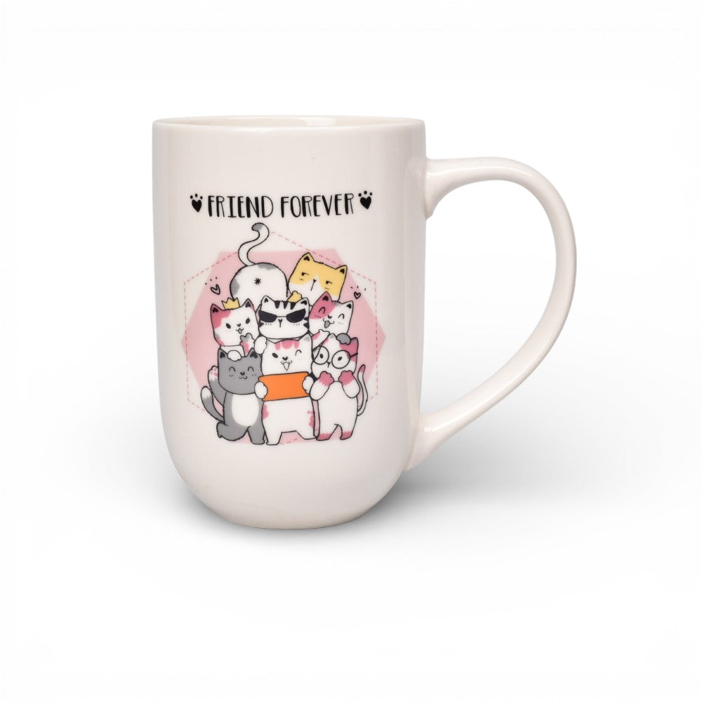 mug pociillo ceramica estampado gatos 500ml dim:9x9x13