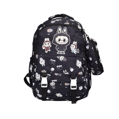 MALETA MORRAL CON CARTUCHERA POLIESTER PERSONAJE DIM:46X32X15