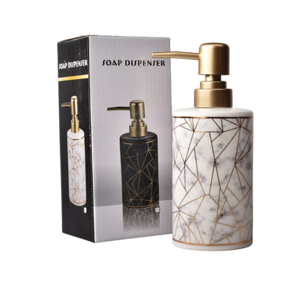 DISPENSADOR PARA JABON LIQUIDO CERAMICA NEGRO Y BLANCO
