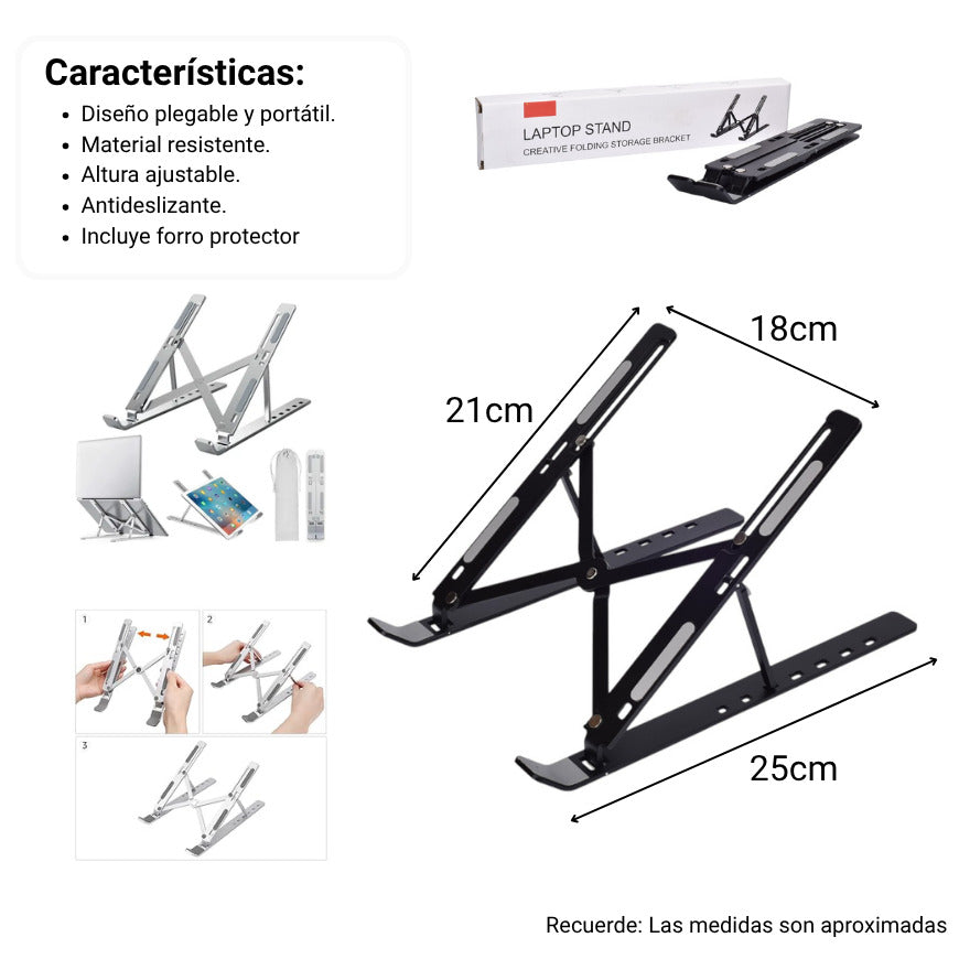 porta laptop de aluminio dim:23x4