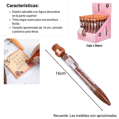 ESFERO PLASTICO CAPYBARA DIM:16X2