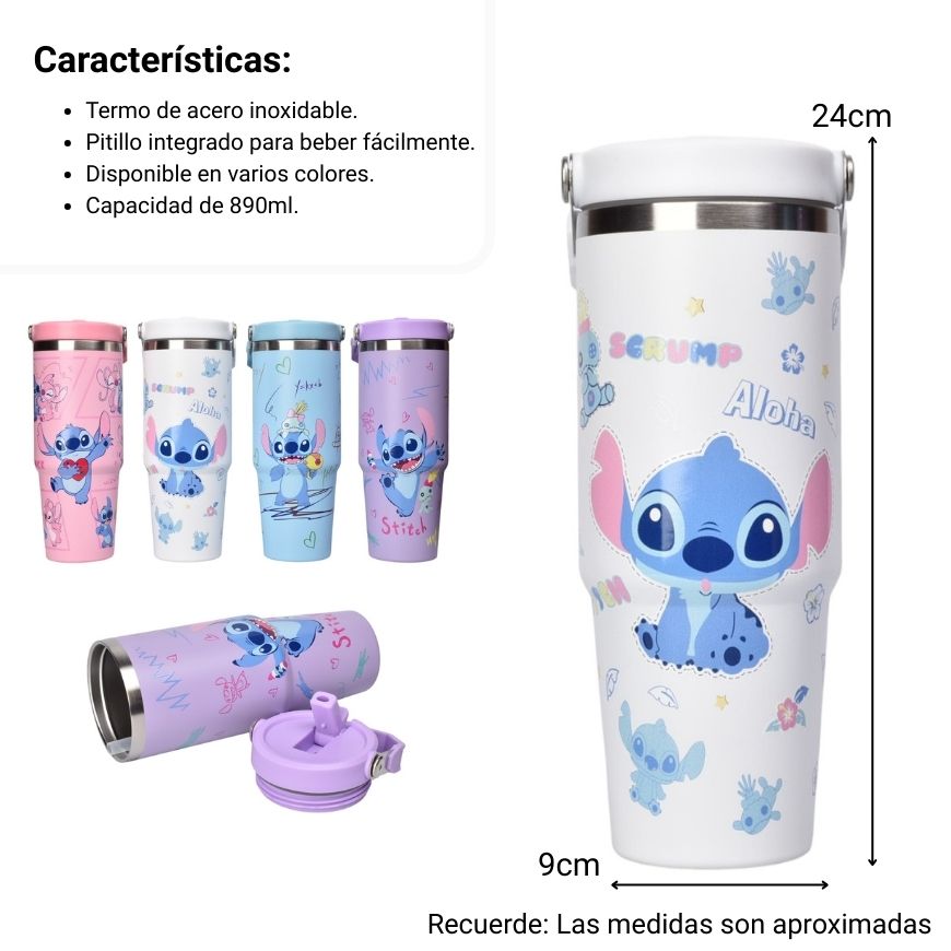 termo metalico 890ml personaje dim:9x24