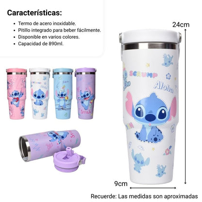TERMO METALICO 890ML PERSONAJE DIM:9X24