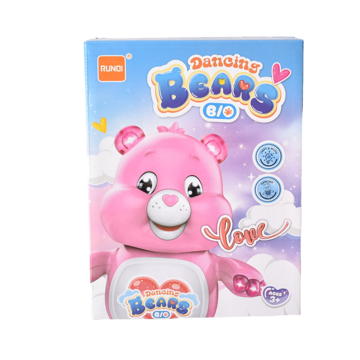 juguete oso con movimiento luces y sonido plastico