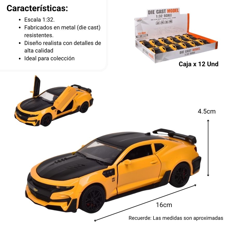 carro coleccion deportivo metalico escala 1/32