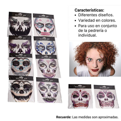 PEGATINAS FACIALES GEMAS DECORATIVAS ADHESIVAS