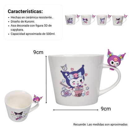MUG POCILLO DE CERAMICA PERSONAJE 500ML DIM:10X10X9