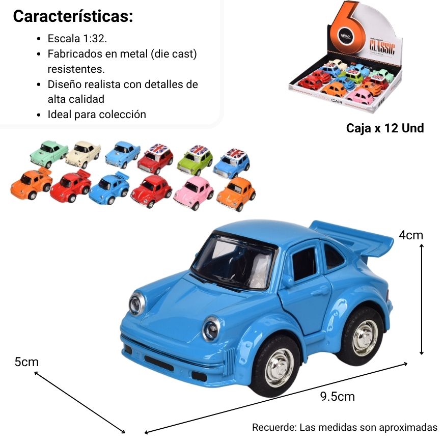 carro coleccionable metalico dim: 9.6 x 5.8 x 4.8 cm