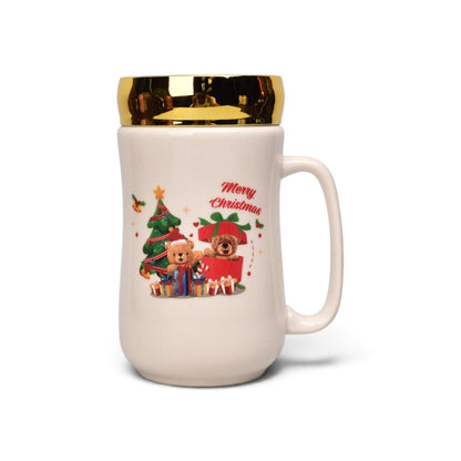 MUG  POCILLO CERAMICA TAPA ESPEJO 400ML